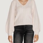 Maglione Guess ls vn madeline texture Rosa Cipria - Foto 1