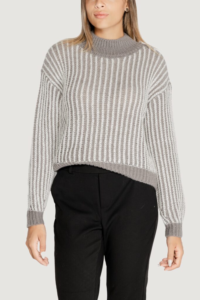 Maglione Jacqueline de Yong jdyally life l/s hn struc knt Grigio