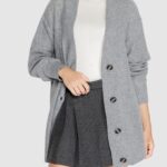 Maglione Jacqueline de Yong jdymaddy life l/s long button cardi knt Grigio - Foto 1