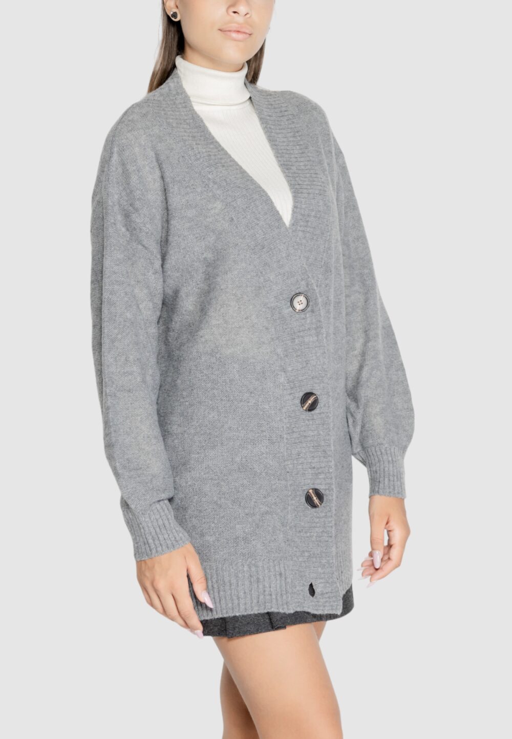 Maglione Jacqueline de Yong jdymaddy life l/s long button cardi knt Grigio - Foto 3