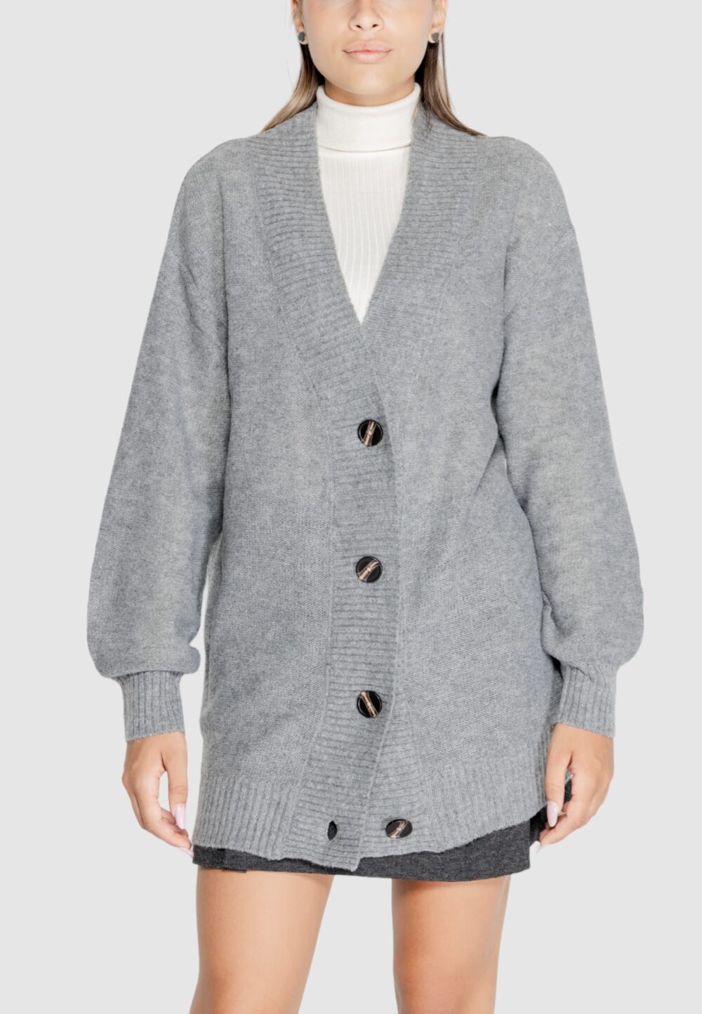 Maglione Jacqueline de Yong jdymaddy life l/s long button cardi knt Grigio - Foto 6