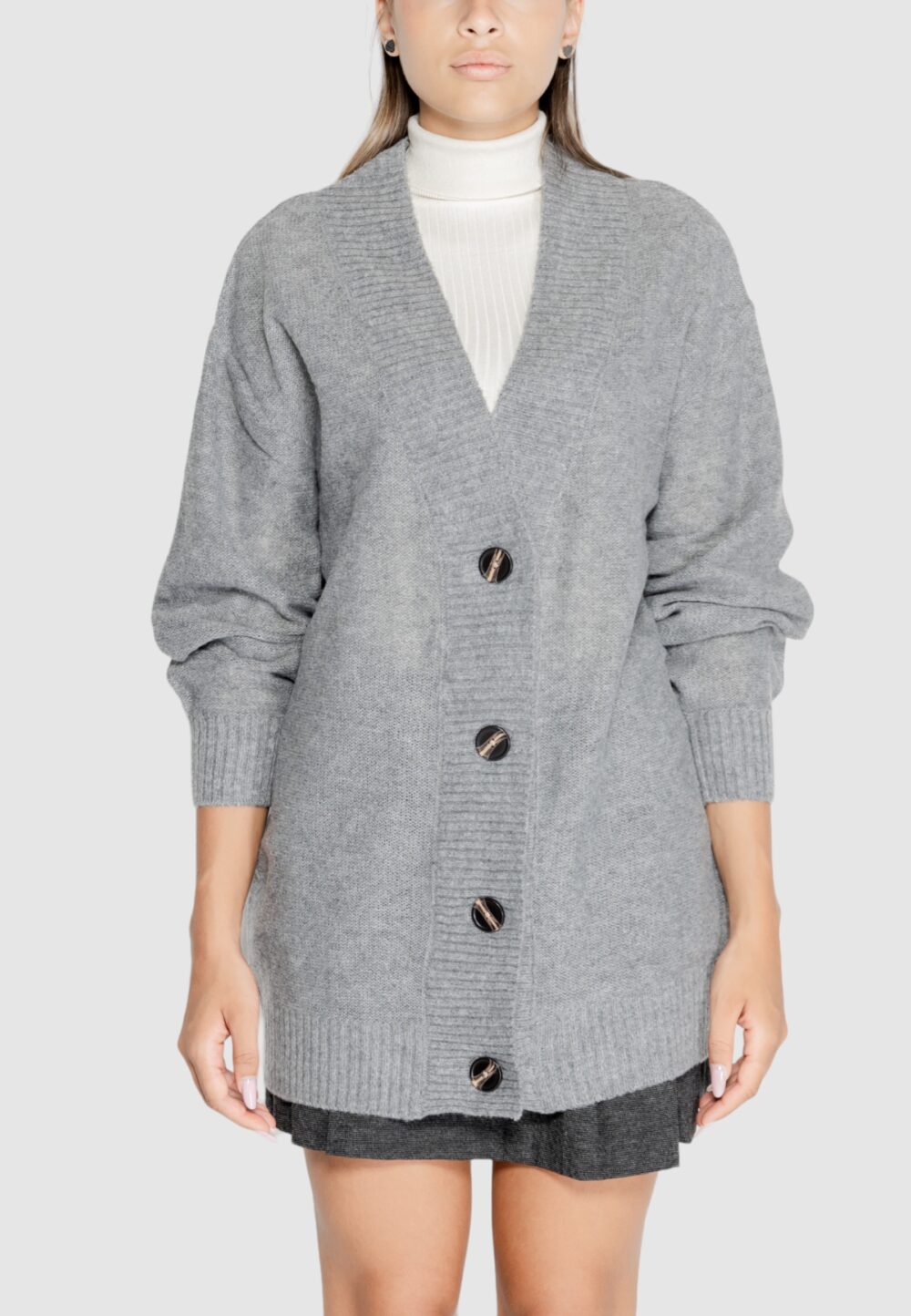 Maglione Jacqueline de Yong jdymaddy life l/s long button cardi knt Grigio - Foto 7