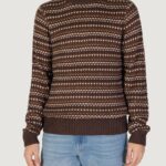 Maglione Only & Sons onsmusa reg 3 struc crew knit Marrone - Foto 1