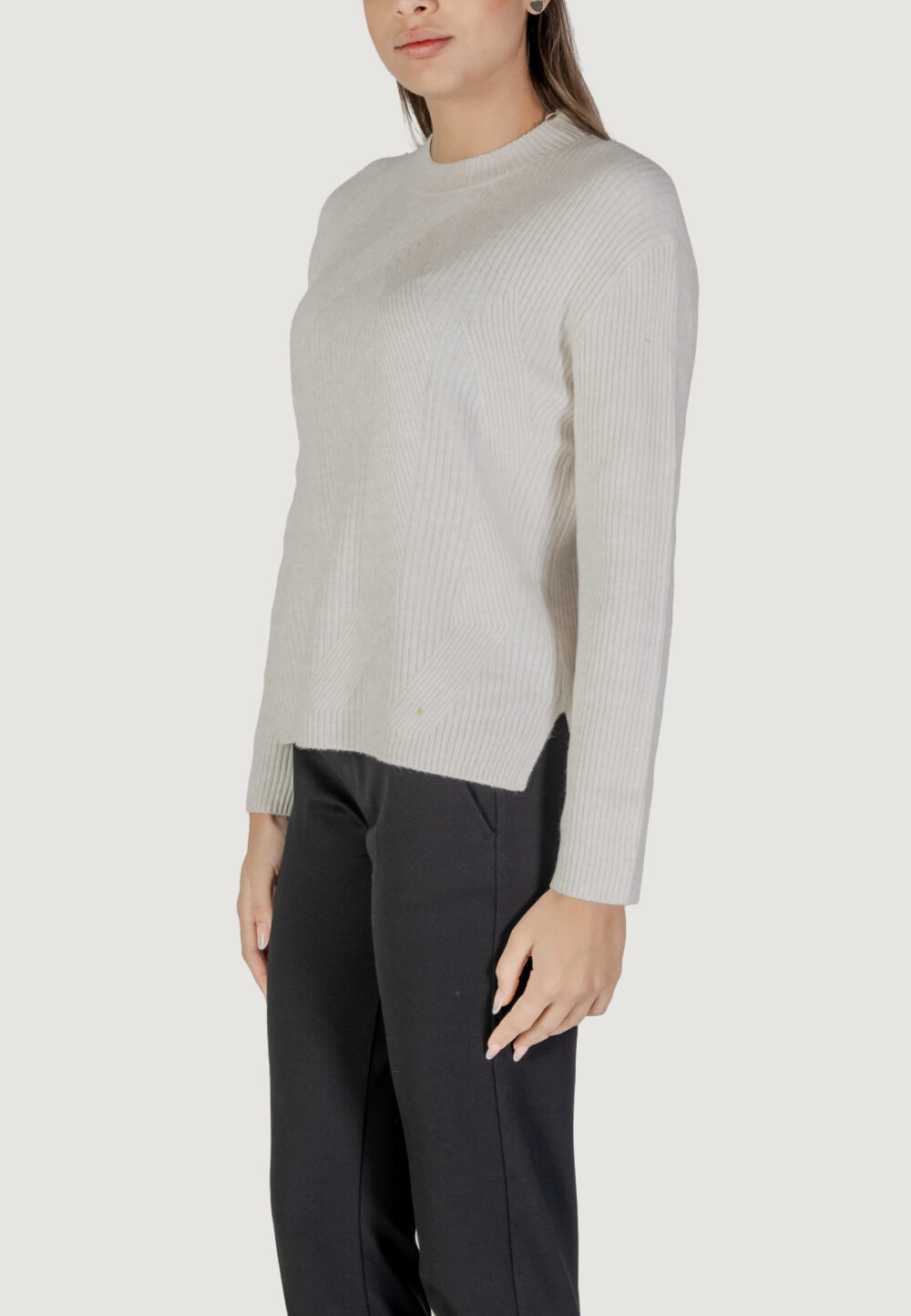 Maglione Street One eos_cosy rib structured sweate Panna - Foto 4