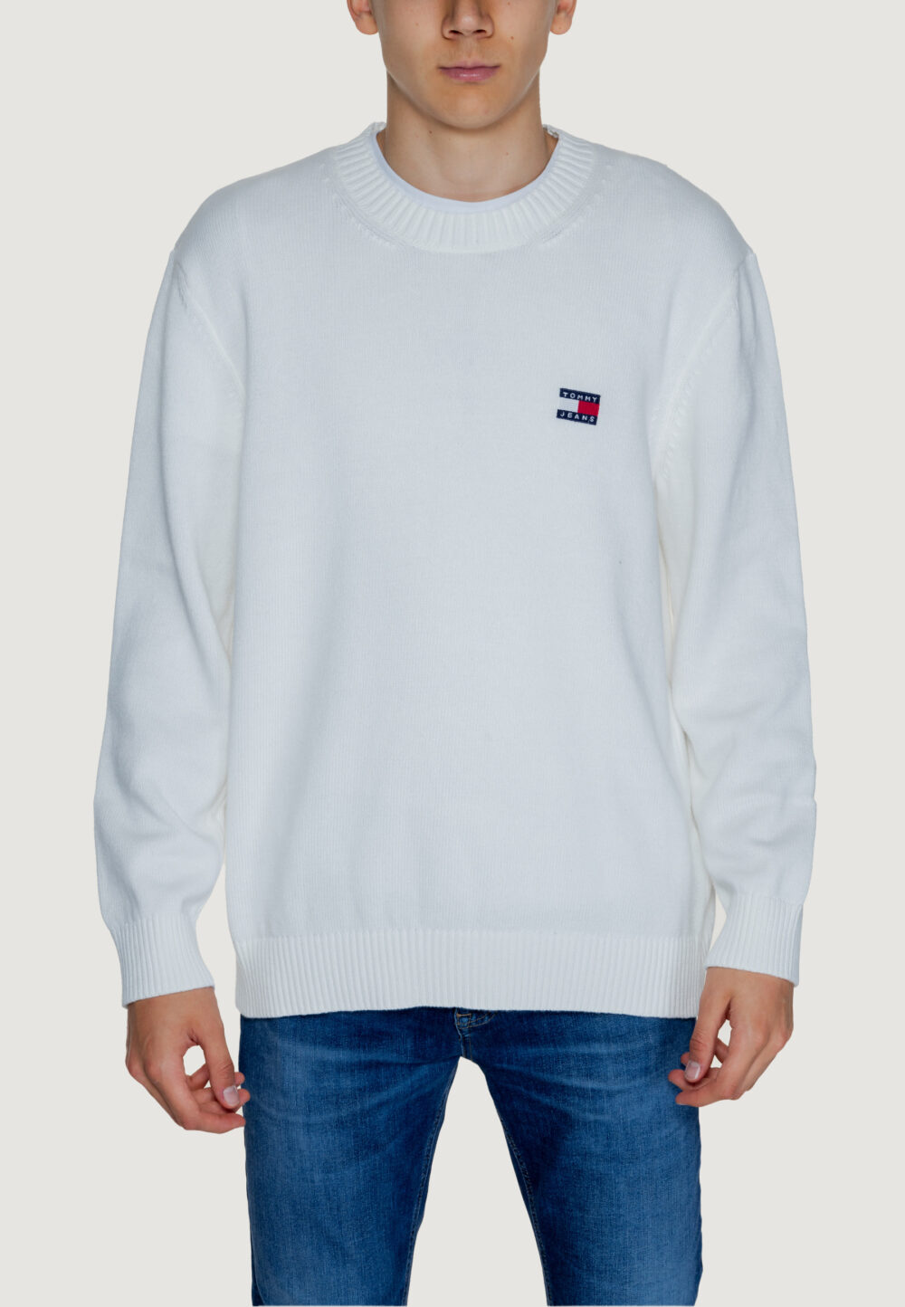 Maglione Tommy Hilfiger Jeans tjm reg badge Bianco - Foto 1