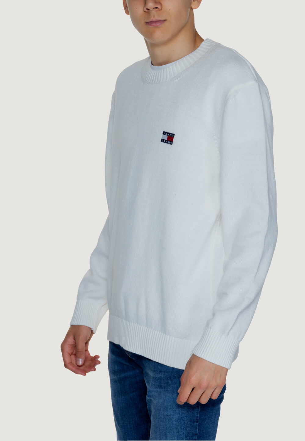 Maglione Tommy Hilfiger Jeans tjm reg badge Bianco - Foto 4