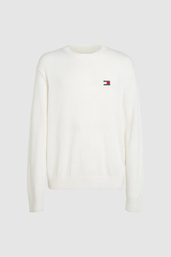 Maglione Tommy Hilfiger Jeans tjm reg badge Bianco