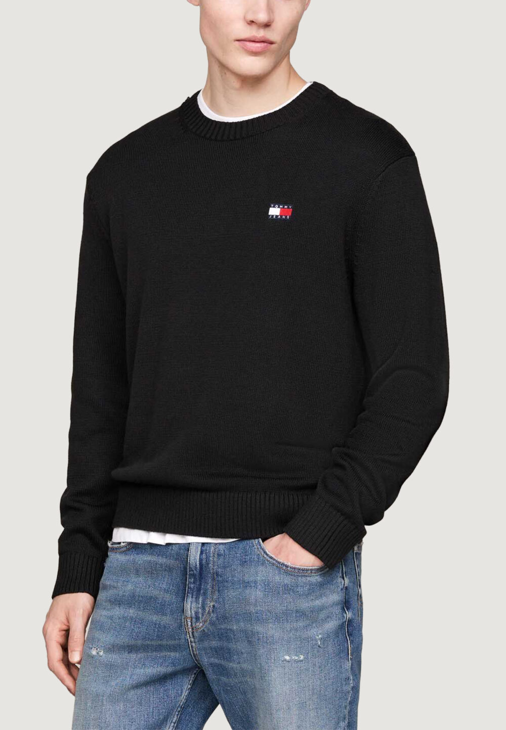 Maglione Tommy Hilfiger Jeans tjm reg badge Nero - Foto 1