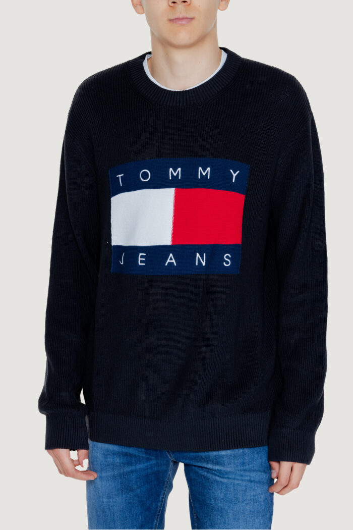 Maglione Tommy Hilfiger Jeans tjm reg dna flag Nero