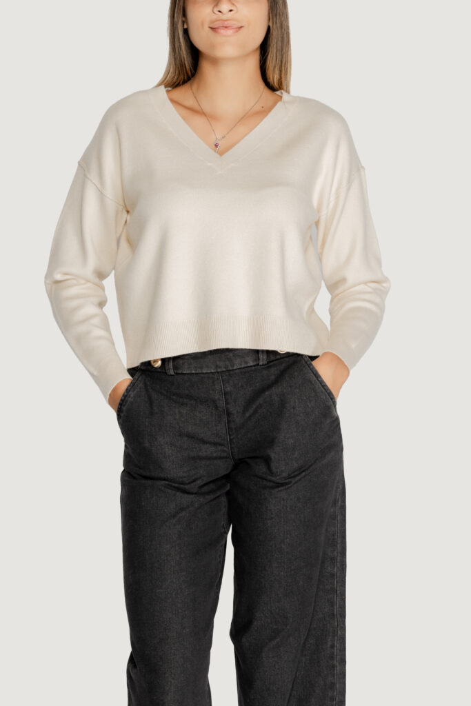 Maglione Vero Moda vmgold link ls v Latte