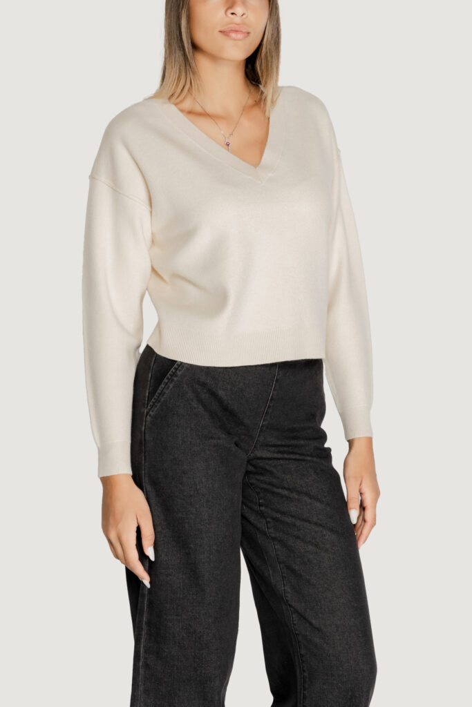 Maglione Vero Moda vmgold link ls v Latte