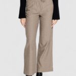 Pantaloni a palazzo Jacqueline de Yong jdypaula life hw wide pant wvn Cioccolato - Foto 1