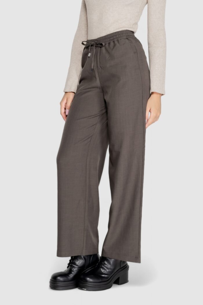 Pantaloni a palazzo Only onlginny hw wide pull up pant oy pnt Grigio Scuro