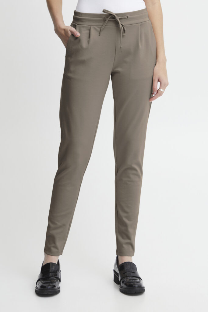 Pantaloni a sigaretta ICHI ihkate pa2 long Taupe