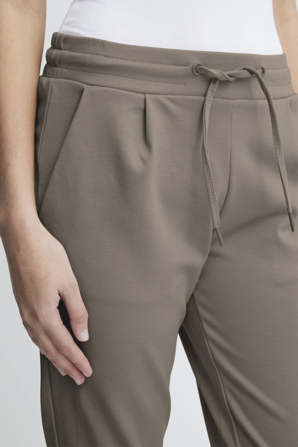 Pantaloni a sigaretta ICHI ihkate pa2 long Taupe - Foto 2