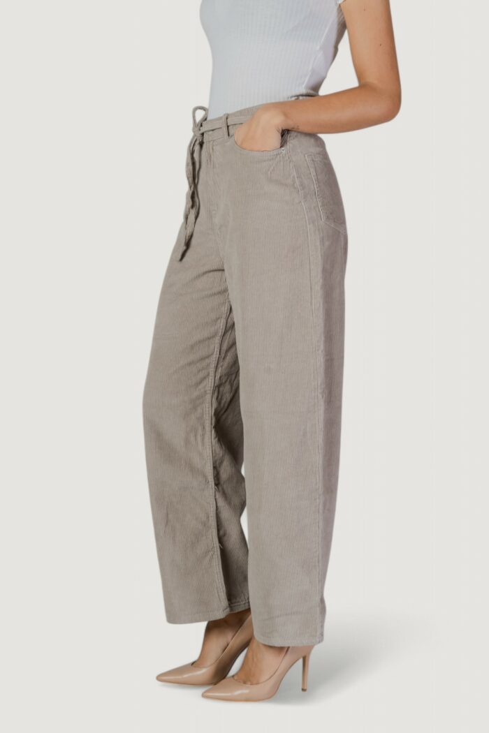 Pantaloni Only onlbleecker mw belt loose cord pant pn Beige chiaro