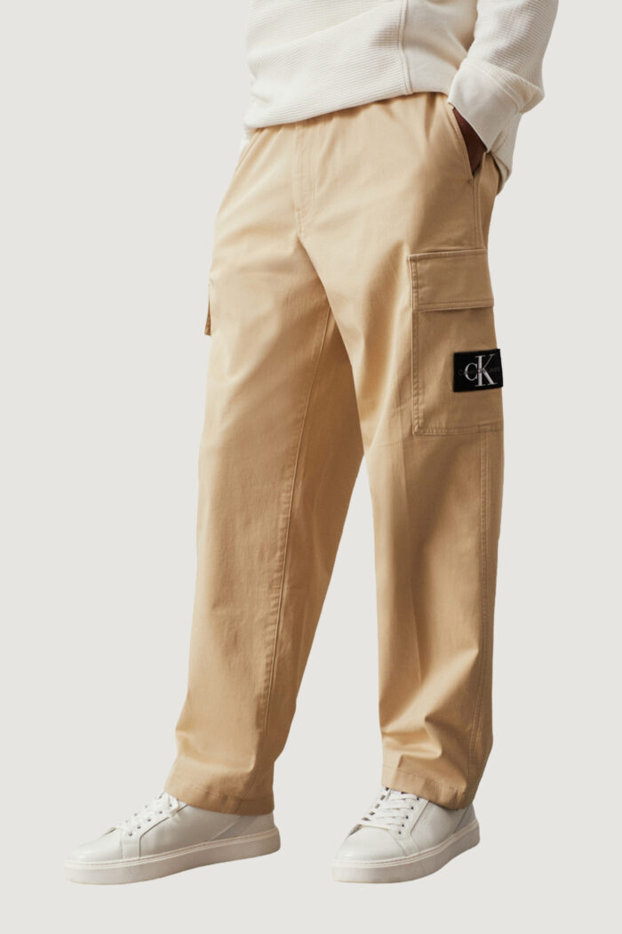 Pantaloni Calvin Klein Jeans regular straight Beige