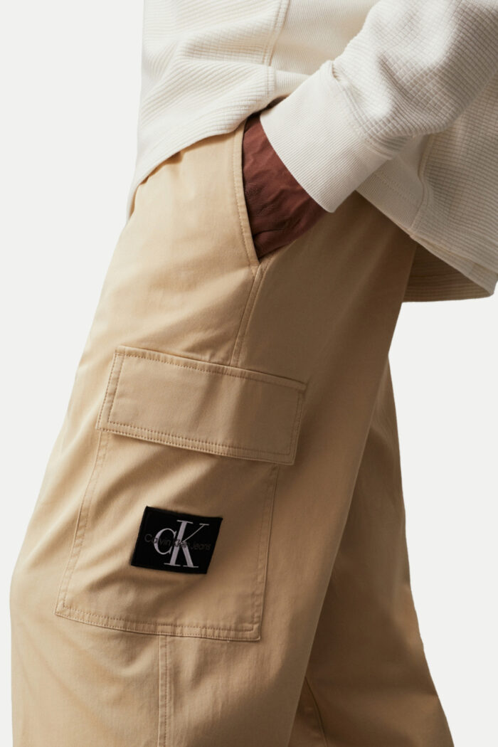 Pantaloni Calvin Klein Jeans regular straight Beige