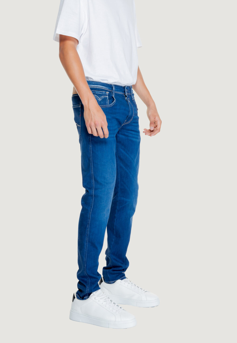 Jeans Replay 11.5 oz hyperflex Denim scuro - Foto 4