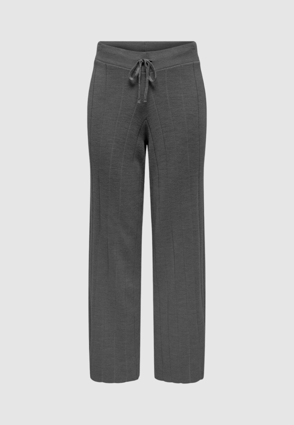 Pantaloni regular Only onltess mw pant knt Grigio Scuro - Foto 2