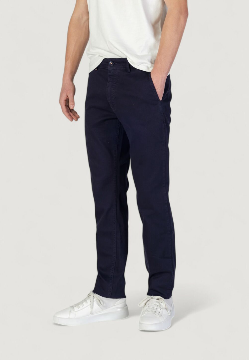 Pantaloni slim Boss chino-slim-1 10258480 01 Blue scuro - Foto 2