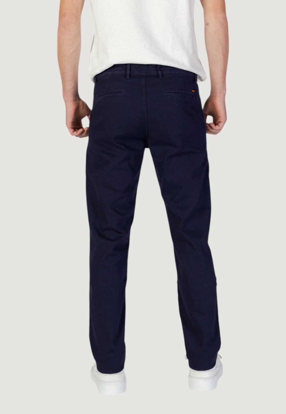 Pantaloni slim Boss chino-slim-1 10258480 01 Blue scuro - Foto 4