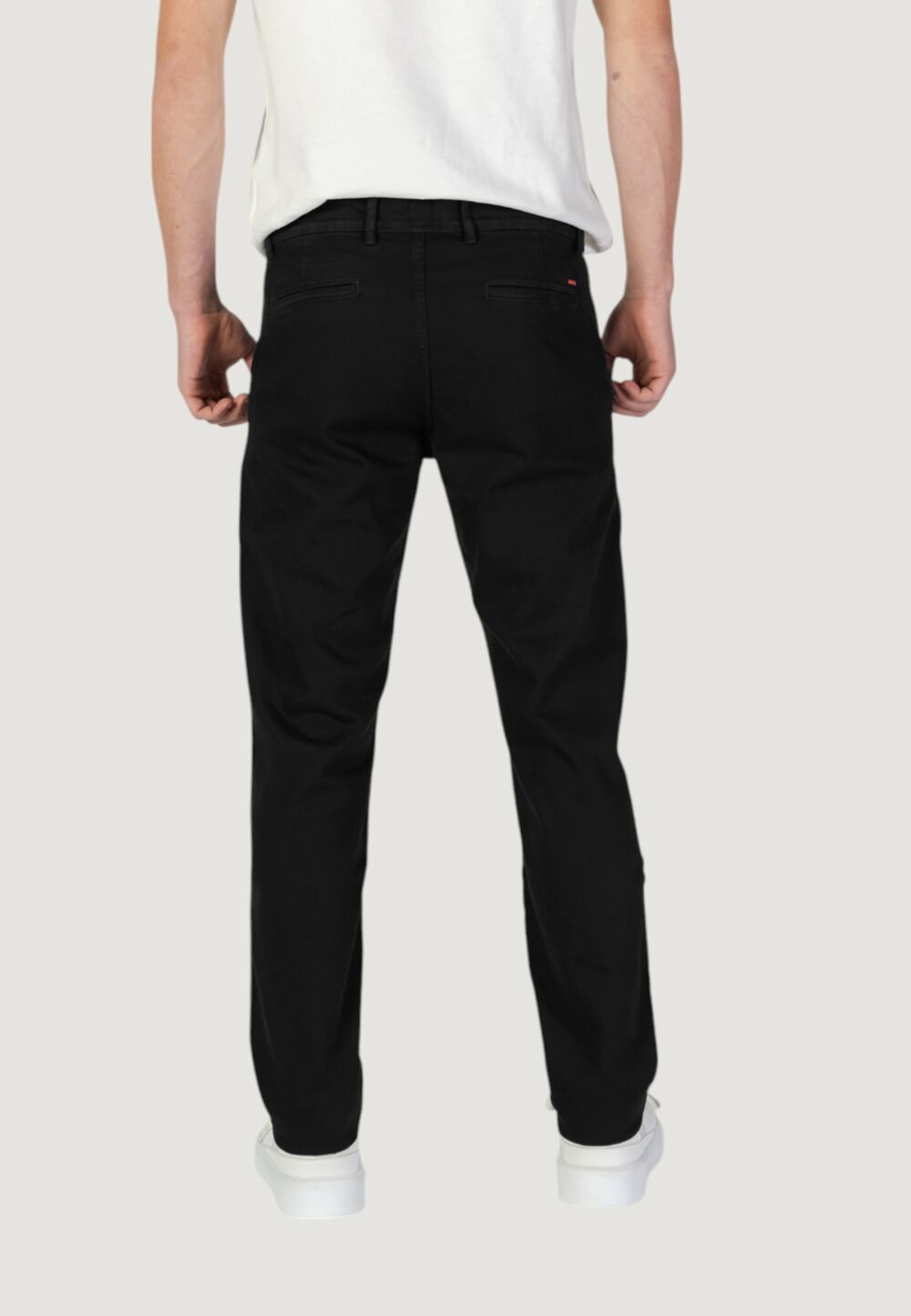 Pantaloni slim Boss chino-slim-1 10258480 01 Nero - Foto 8