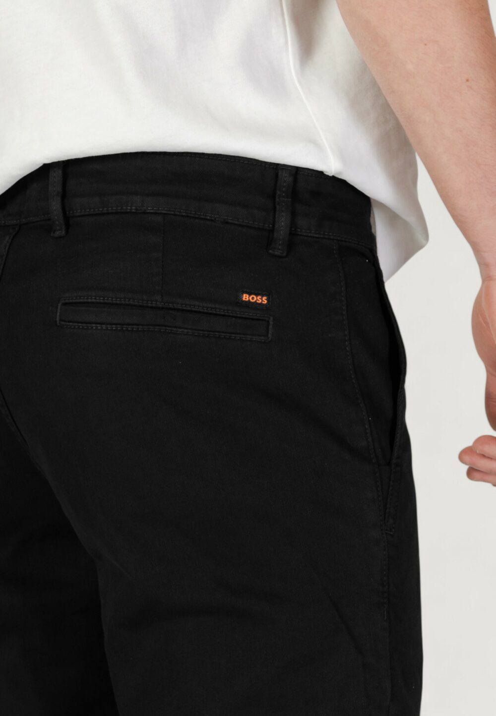 Pantaloni slim Boss chino-slim-1 10258480 01 Nero - Foto 5