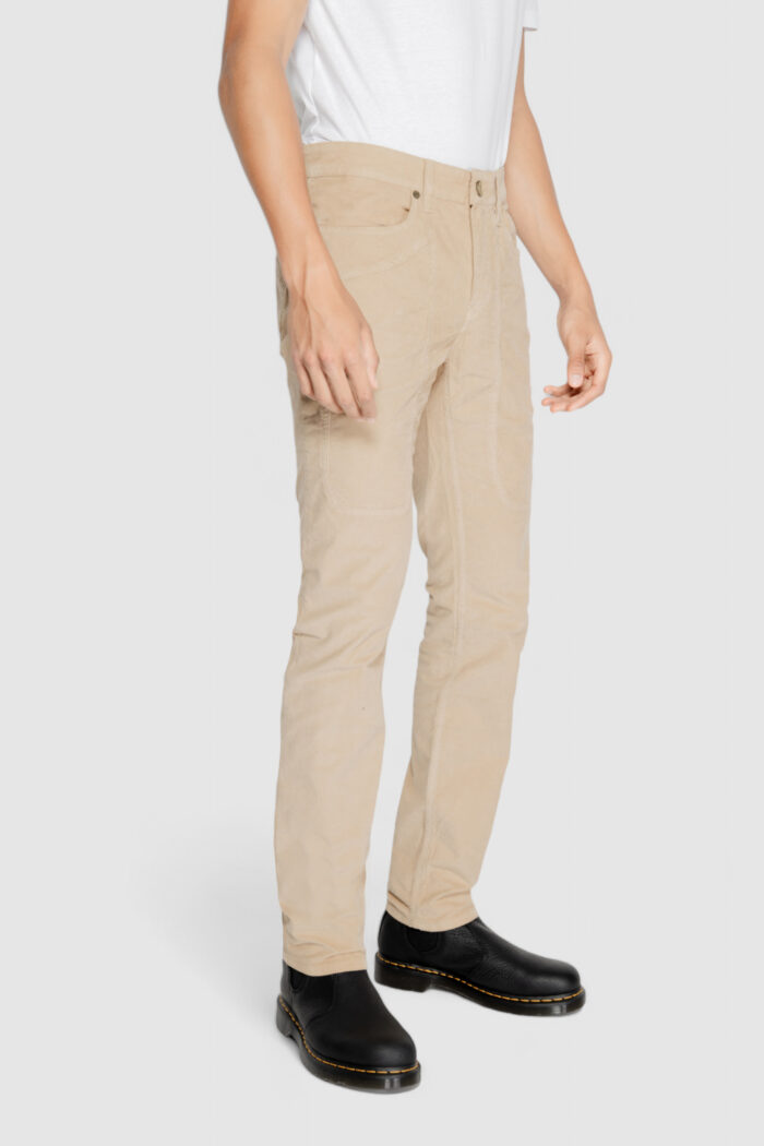 Pantaloni slim Jeckerson john 5 tasche toppa Beige