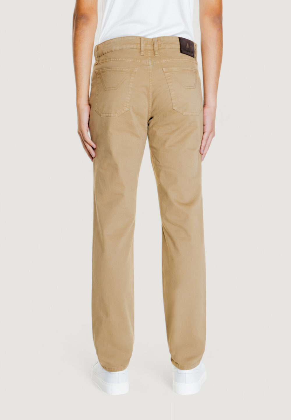 Pantaloni slim Jeckerson john 5 tasche toppa Beige scuro - Foto 2