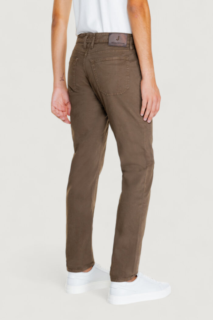 Pantaloni slim Jeckerson john 5 tasche toppa Marrone