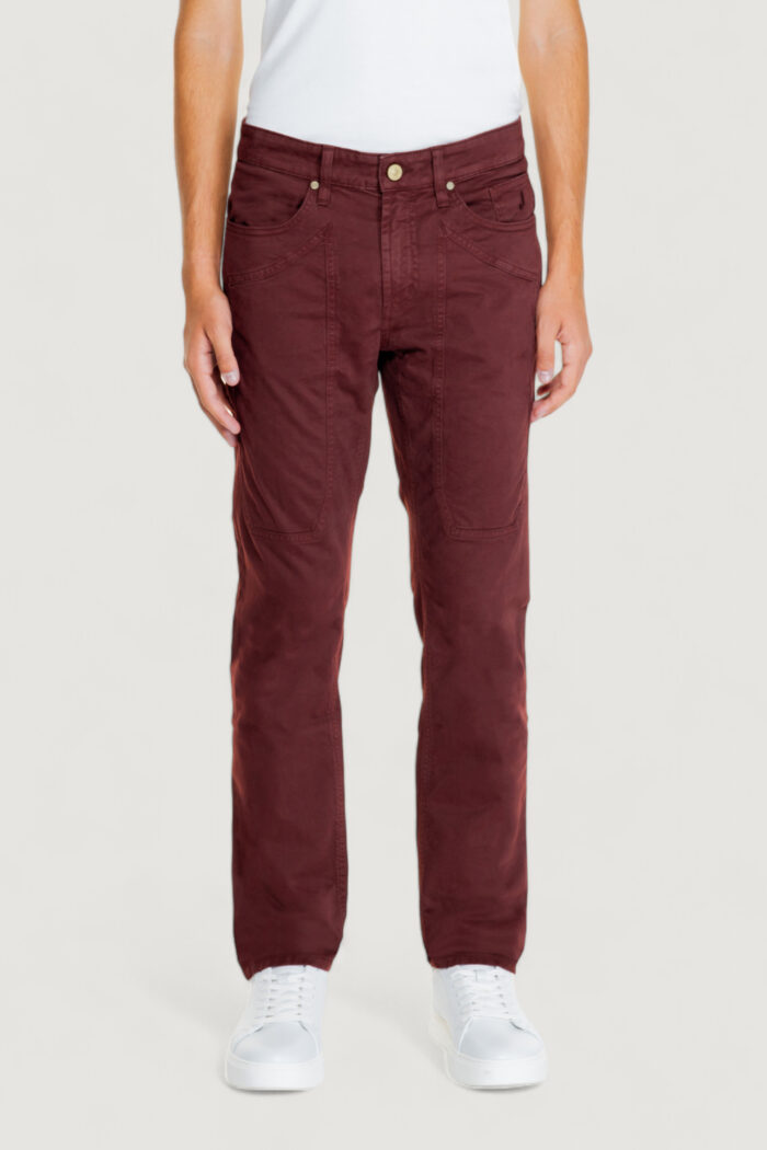 Pantaloni slim Jeckerson john 5 tasche toppa Ruggine