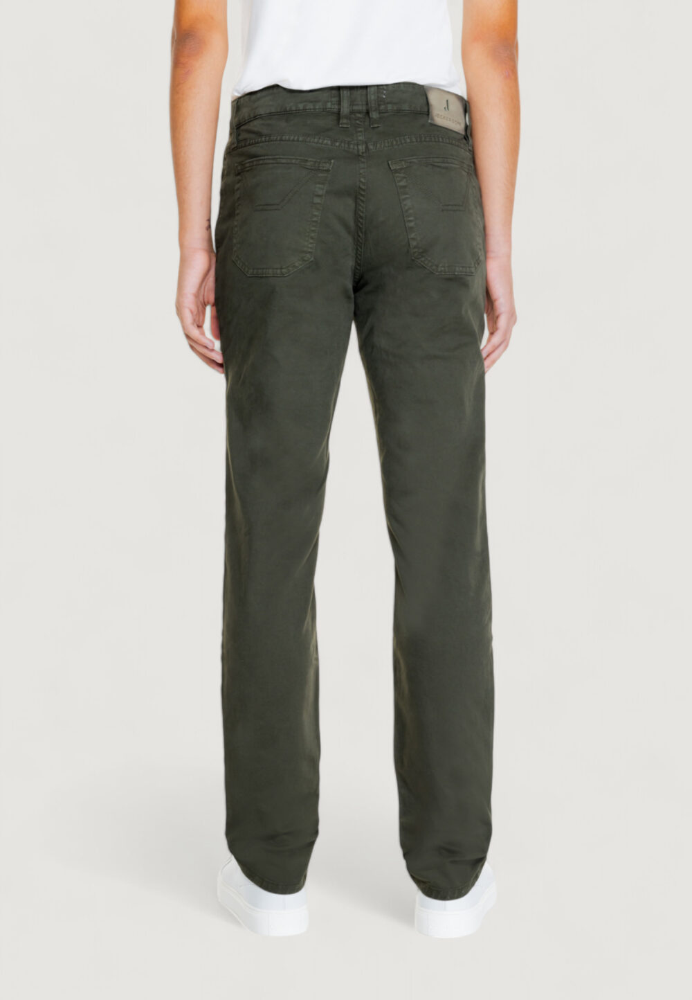 Pantaloni slim Jeckerson john 5 tasche toppa Verde Oliva - Foto 2