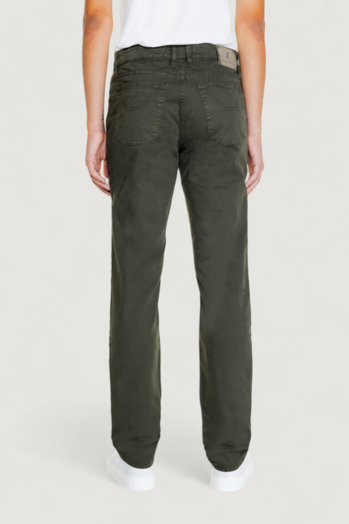 Pantaloni slim Jeckerson john 5 tasche toppa Verde Oliva