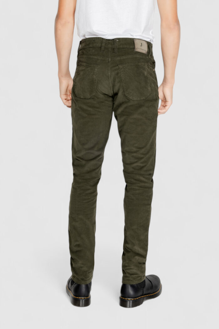 Pantaloni slim Jeckerson john 5 tasche toppa Verde Oliva