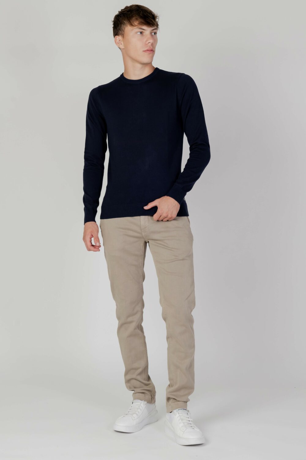 Pantaloni slim Replay zeumar Beige - Foto 3