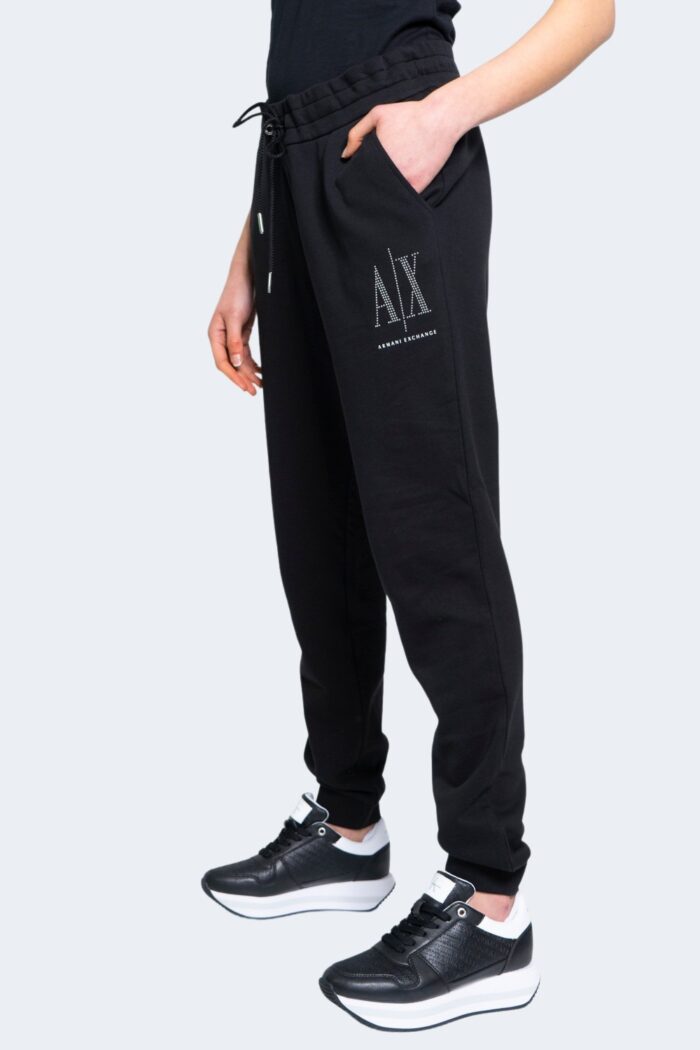 Pantaloni sportivi Armani Exchange  Nero – Argento