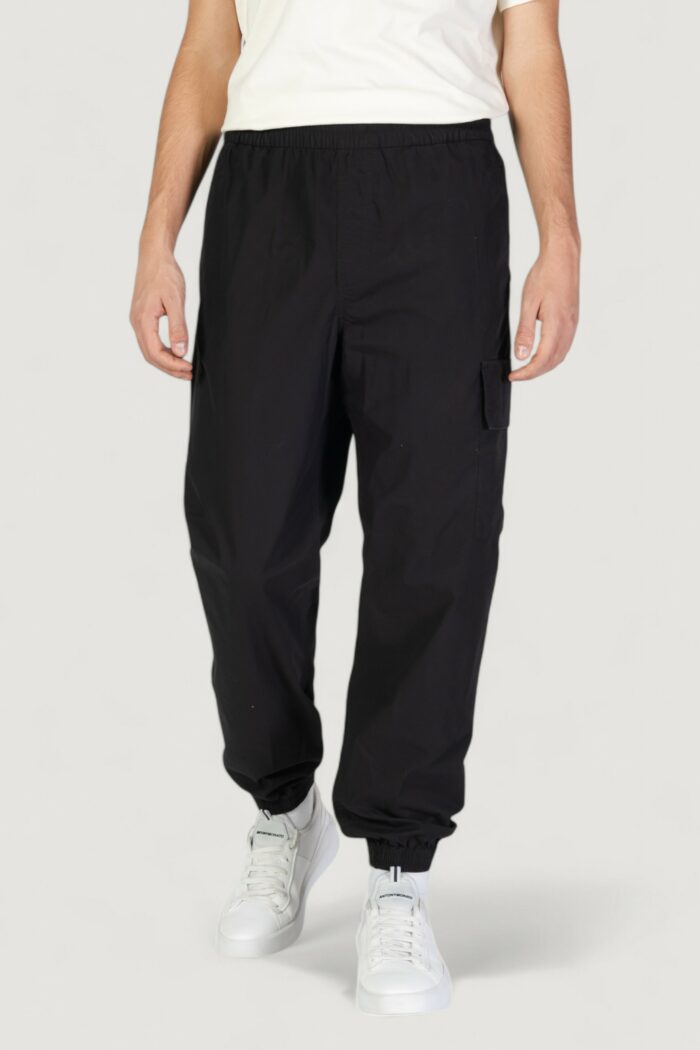 Pantaloni sportivi Calvin Klein Jeans cotton poplin utility Nero