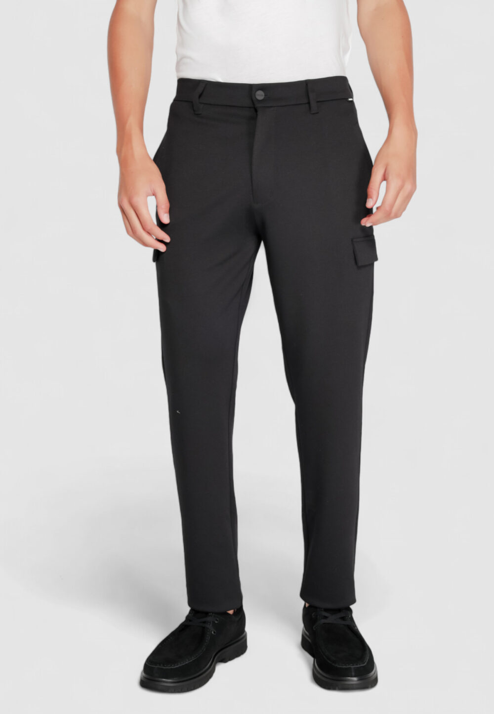 Pantaloni sportivi Calvin Klein comfort knit tapered Nero - Foto 3