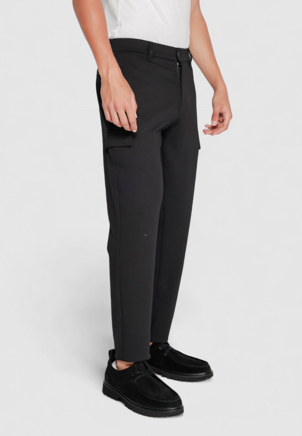 Pantaloni sportivi Calvin Klein comfort knit tapered Nero - Foto 4