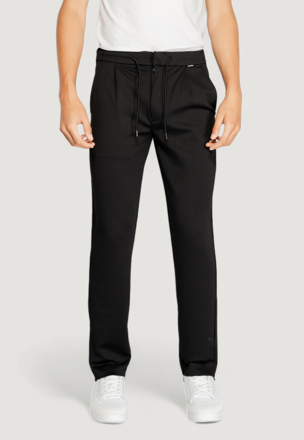 Pantaloni tapered Calvin Klein comfort knit Nero - Foto 6