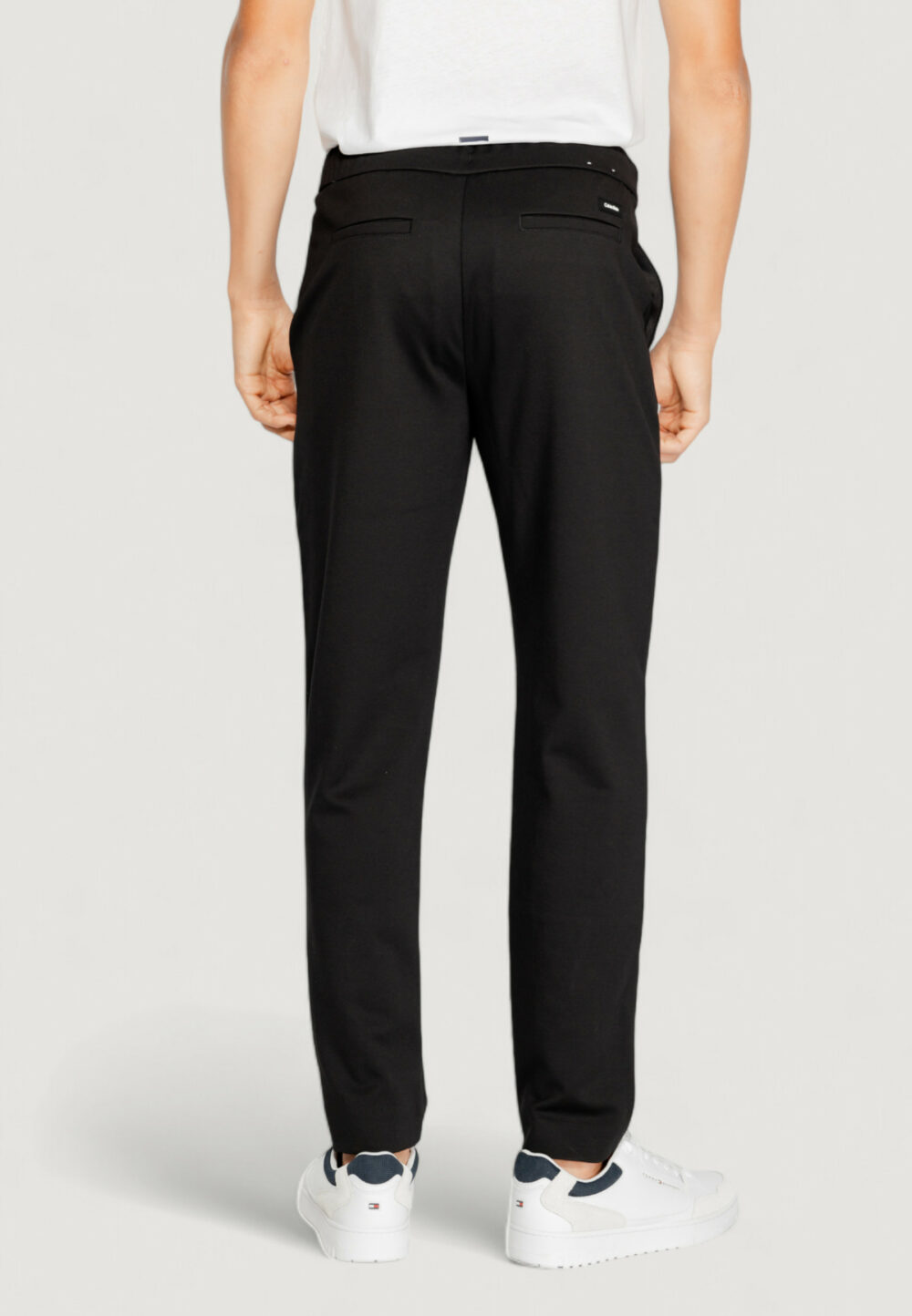 Pantaloni tapered Calvin Klein comfort knit Nero - Foto 3