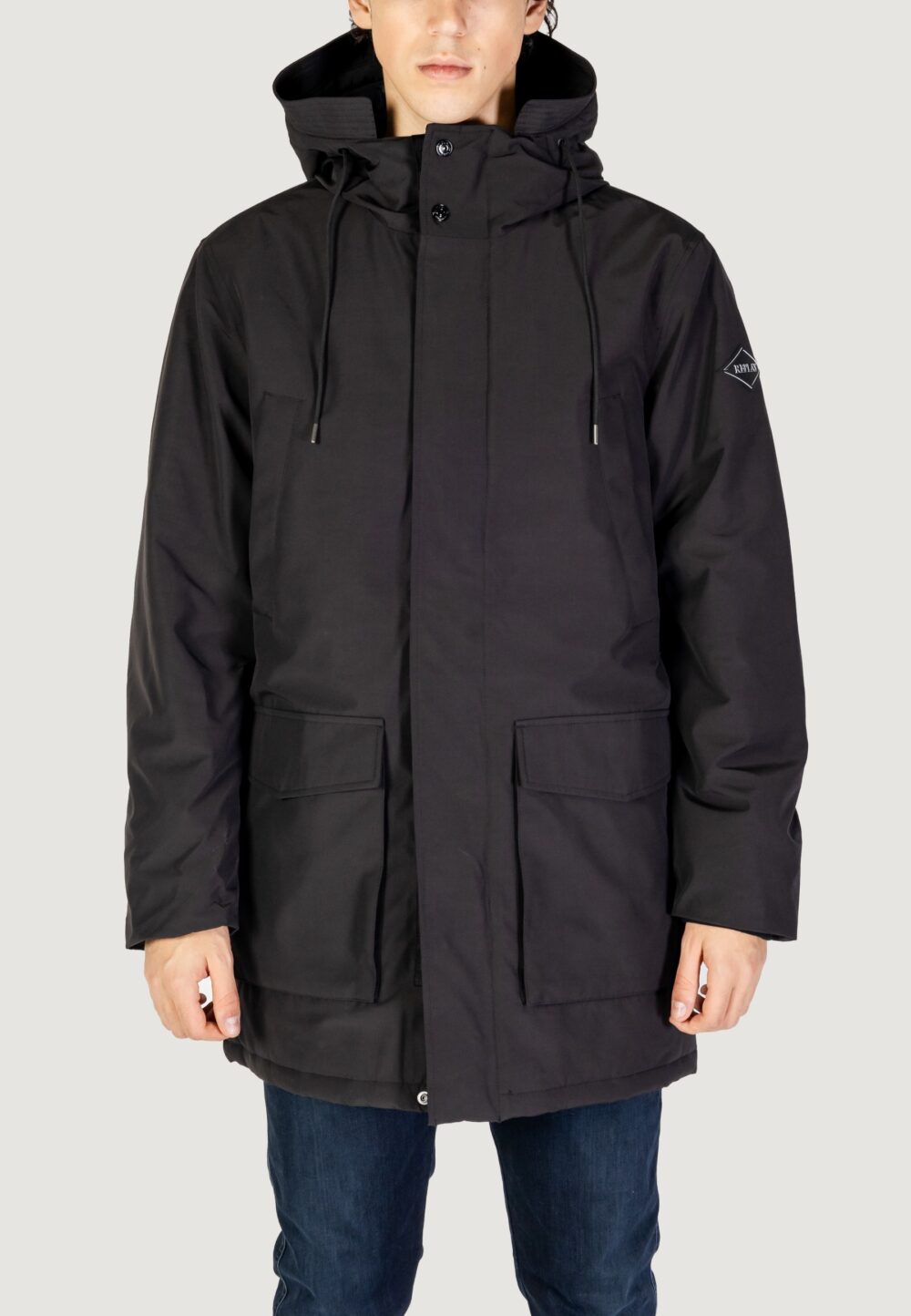 Parka Replay recycled three layers nylon poly Nero - Foto 1