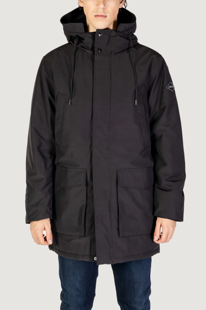 Parka Replay recycled three layers nylon poly Nero