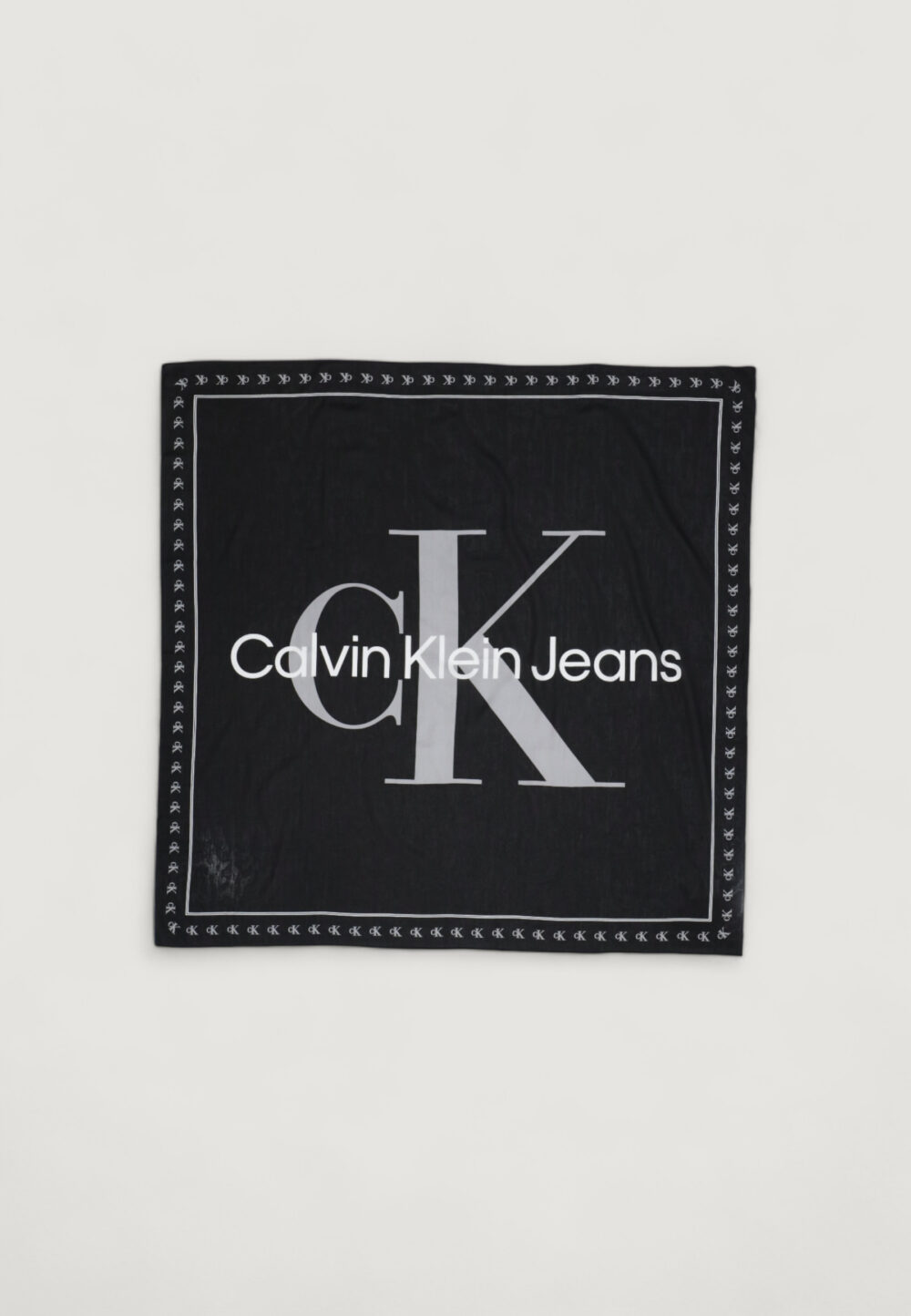 Pashmina Calvin Klein bold mono logo shawl 130x130 Nero - Foto 2