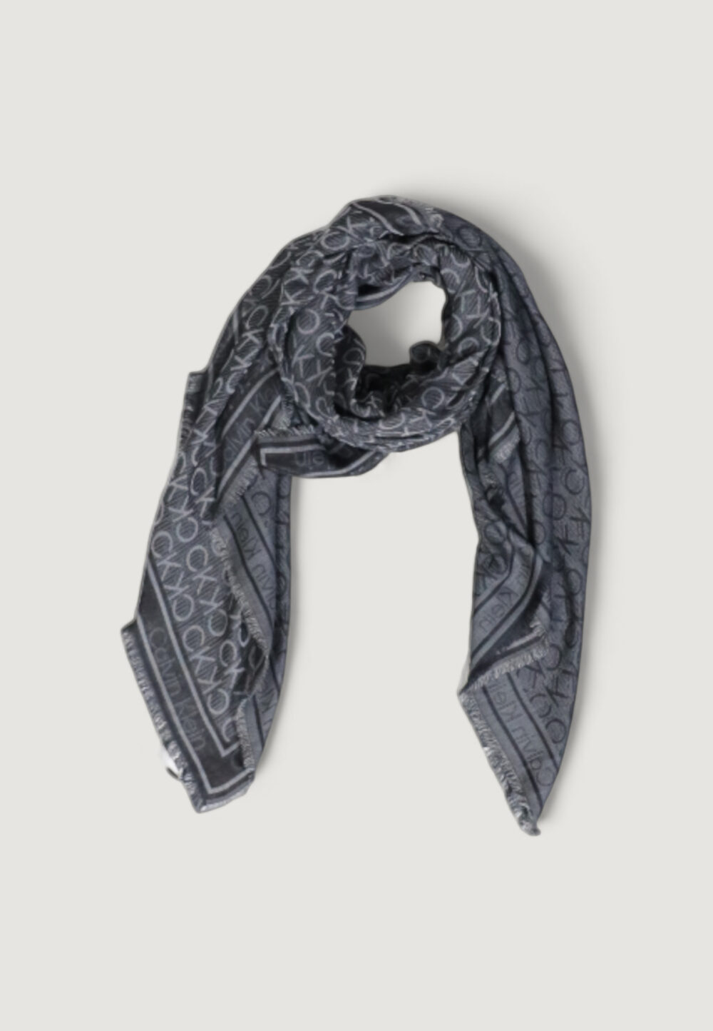 Pashmina Calvin Klein monogram jacquard scarf Nero - Foto 1