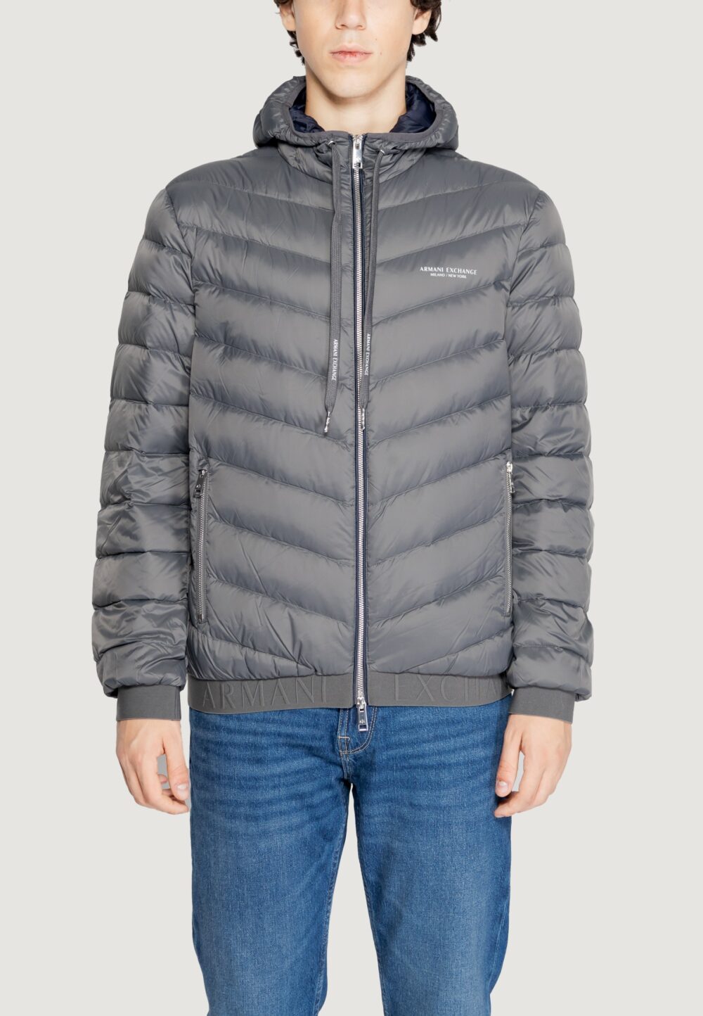 Piumino Armani Exchange Grigio Scuro - Foto 1