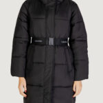 Piumino Calvin Klein Jeans logo belt long puffer Nero - Foto 1