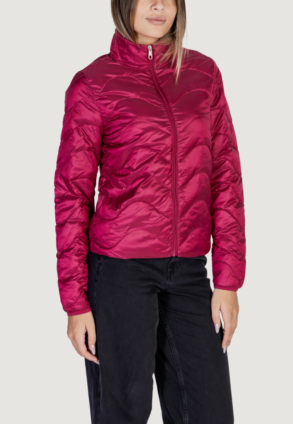 Piumino Only onlvega wave quilted cc otw Rosa - Foto 3