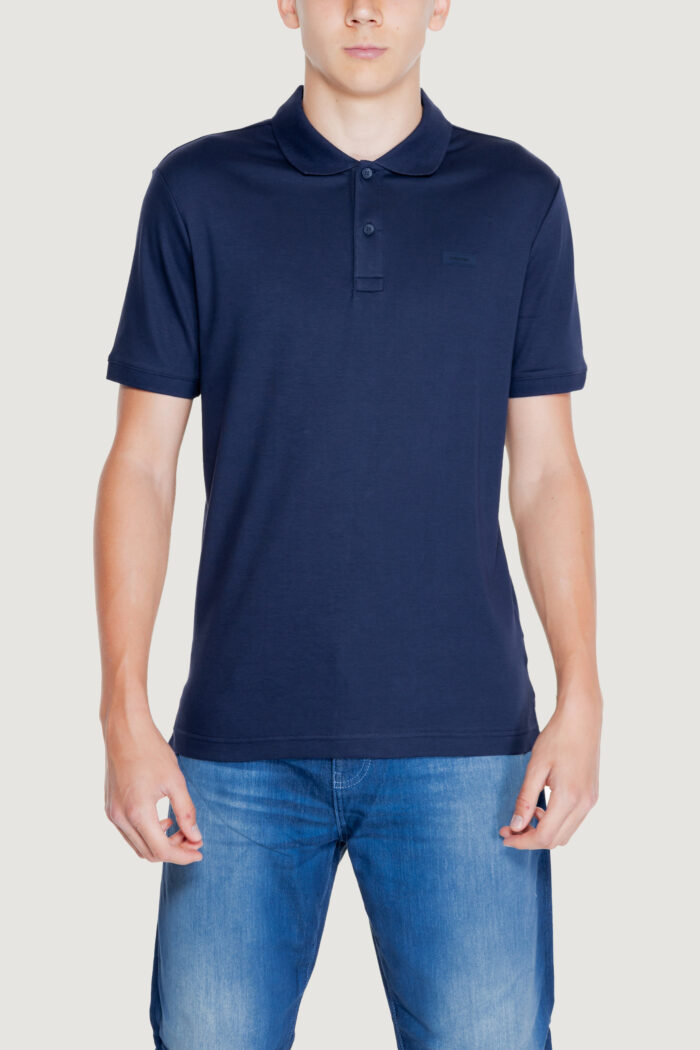 Polo manica corta Calvin Klein liquid touch Blue scuro